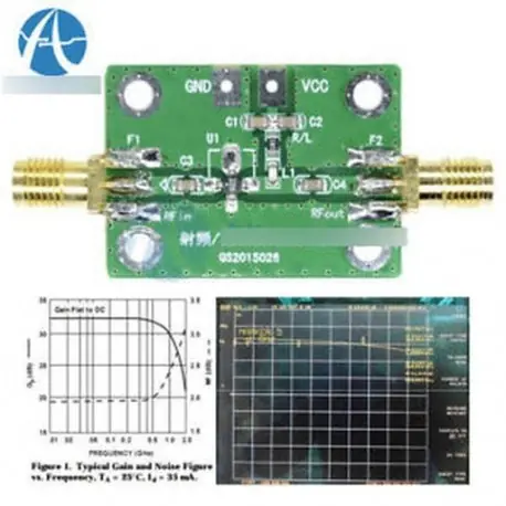 0.1-2000MH RF szélessávú erősítő 30dB alacsony zajszintű LNA szélessávú modul-vevő Legnépszerűbb