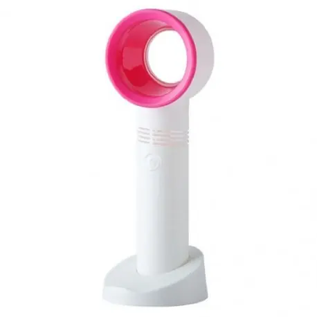 Fehér szín - Hordozható lapát nélküli ventilátor Vezeték nélküli kézi USB újratölthető hűtőventillátor nyári Ajánlat