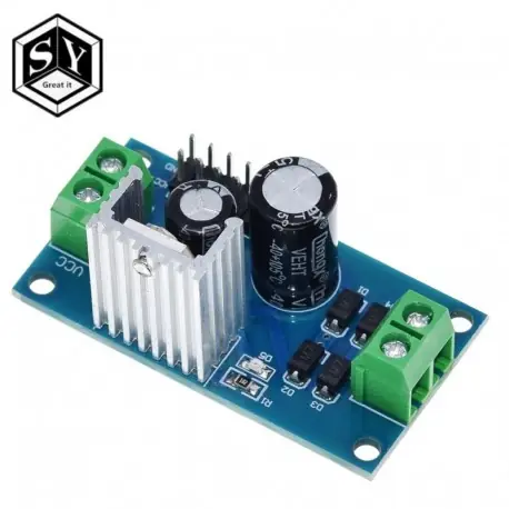 1db nagy IT AC / DC 12V 1,5A feszültségszabályozó szűrő egyenirányító modul L7812 lépcsős tápegység Szezonális akció