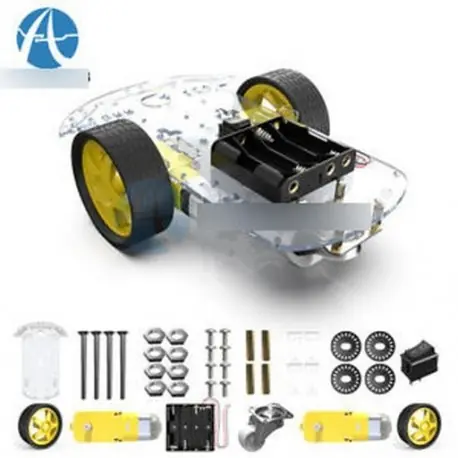 Kedvezményes ár 2WD Smart Robot autós alvázkészlet / sebességmérő Akkumulátor doboz Arduino 2 motor 1:48