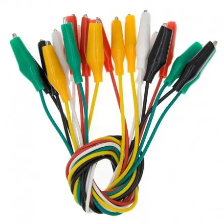 10 db - 10db aligátor klipek elektromos barkácsolási tesztvezetékek aligátor kétvégű krokodil klipek Roach Clip teszt Expressz kézbesítés