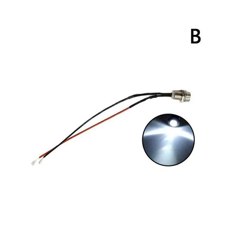 fehér - Autóhajó jelzőfény 12V 8mm LED műszerfal panel Hasznos lámpa Single Wa G4B3 Expressz kézbesítés