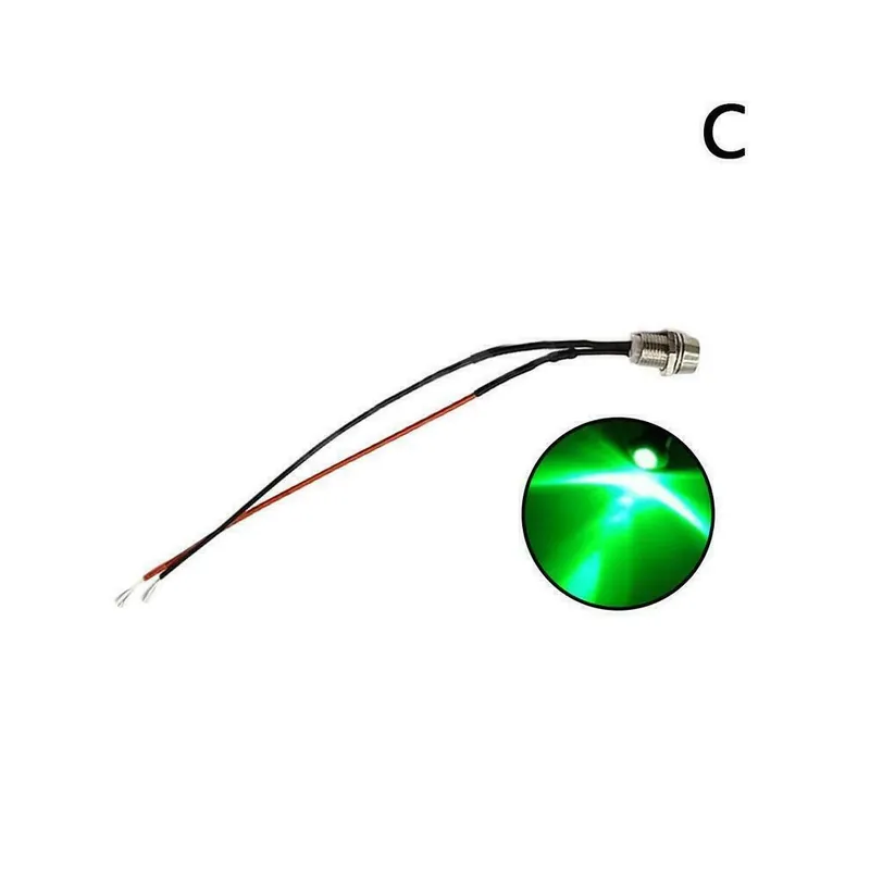 Zöld - Autóhajó jelzőfény 12V 8mm LED műszerfal panel Hasznos lámpa Single Wa G4B3 Gyors szállítás