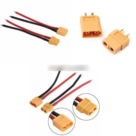 XT60 Női férfi összekötő W / 10CM/100 mm-es szilikon kábel 14AWG ház Kihagyhatatlan ajánlat