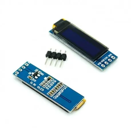 Kék - 0,91 hüvelyk 12832 fehér és kék színű 128X32 OLED LCD LED kijelző modul 0,91 " IIC kommunikáció Prémium