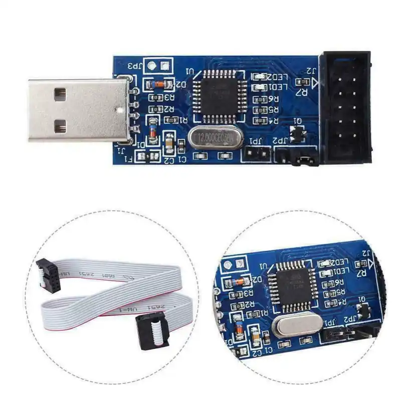 Nincs szín - USBasp USBISP 51 AVR 10 tűs USB programozó 3,3 V / 5 V, ATMEGA8 L6M7 letöltővel Outlet