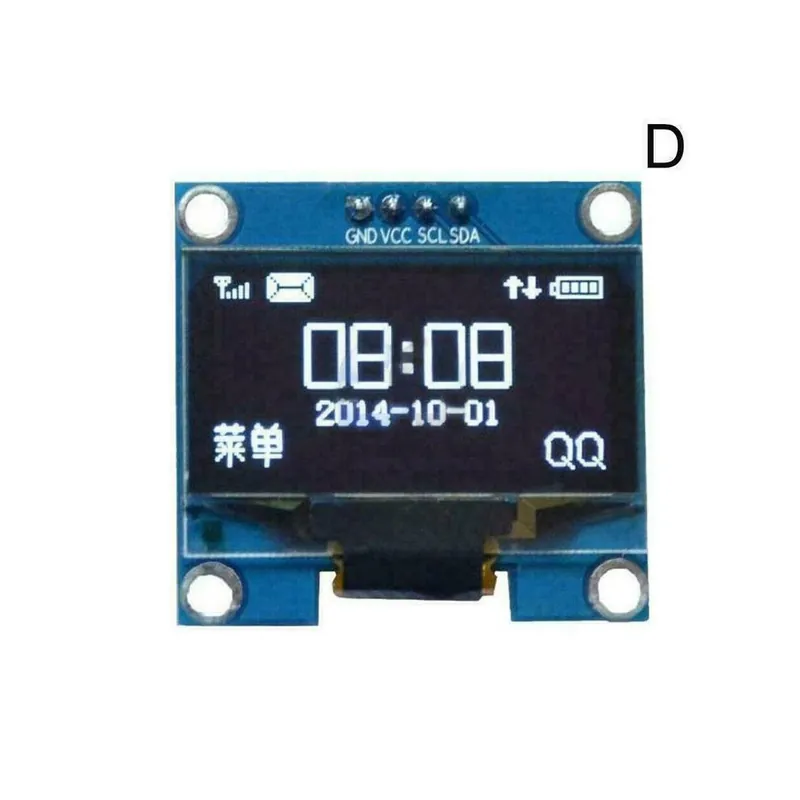 0,96 hüvelyk fehér - 0,91 " 0,96" 128x32 IIC I2C OLED LCD kijelző modul 5V DC3,3V L3E3 esetén Ingyenes szállítás