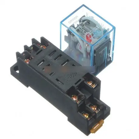 Népszerű 12V DC tekercs teljesítmény relé LY2NJ DPDT 8 tűs HH62P JQX-13F aljzat alap