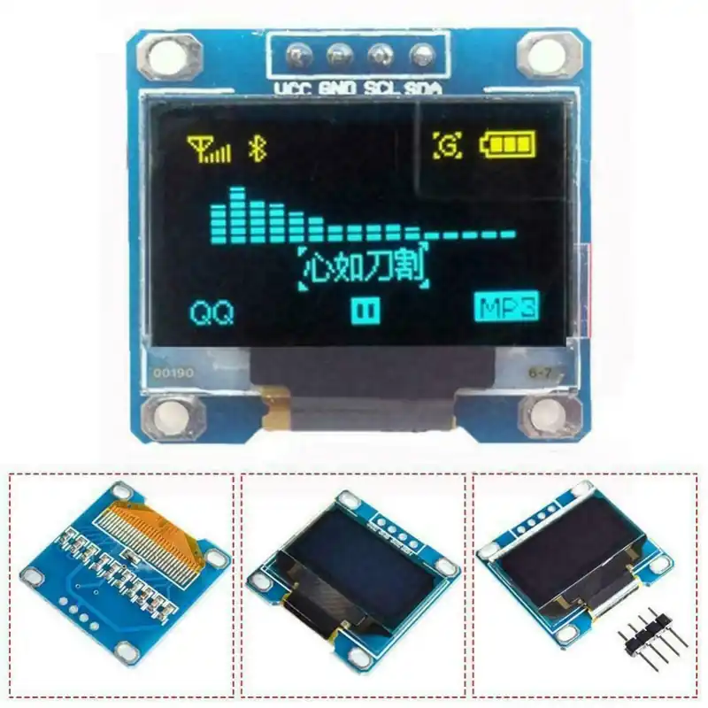 Nézd meg most Nincs szín - 0,86 hüvelykes Oled Iic soros fehér Oled kijelzőmodul I2C 128X64 12864-LCD N8M6