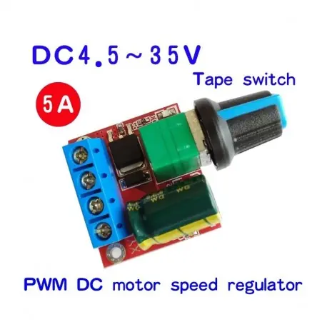 Biztonságos fizetés DC 5V-35V 5A 20kHz LED PWM DC motorvezérlő fordulatszám szabályzó dimmer