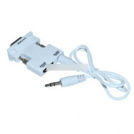 Expressz kézbesítés Fehér HDMI-női és VGA-átalakító audiokábel-támogatás 1080P jelkimenet