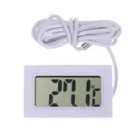 Gyors szállítás Akvariumi hőmérő LCD -50°C ~ +110°C - Fehér