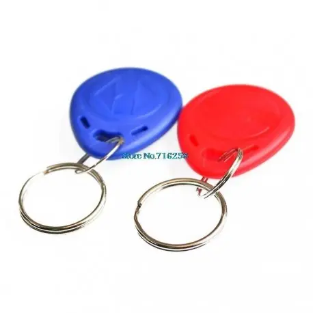 Piros - 10db 125khz RFID Proximity ID Token Key Tag Kulcstartó Vízálló Új Akció