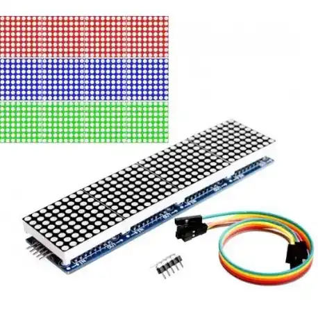 Ne maradj le Kék - MAX7219 Dot Matrix modul mikrovezérlő 4 egy kijelzőben, 5P vonallal