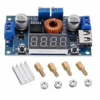 Step-down átalakító XL4015 4–40V-ról 1.5–37V-ra, 5 A / 75 W, multifunkciós kijelző, CC/CV üzemmód, USB-C Gyors kiszállítás