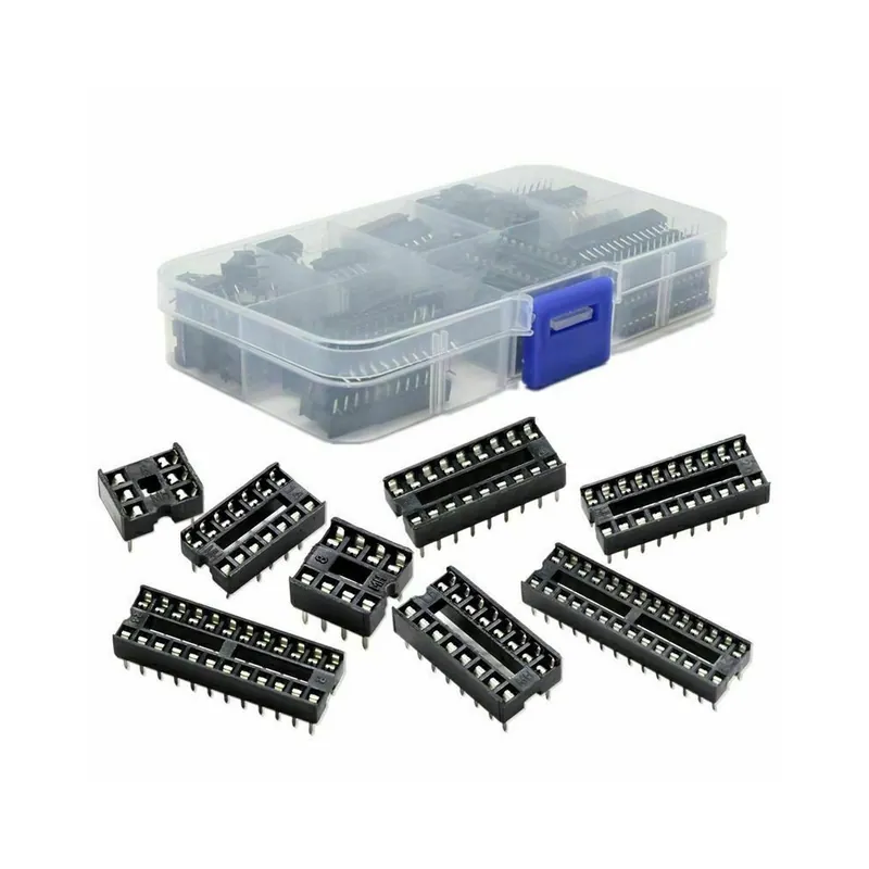 Azonnali szállítás Nincs szín - 66db / tétel DIP IC aljzatok adapter forrasztó típusú foglalatkészlet 6,8,14,16,18,20,24,2 6K3