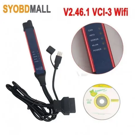 Vásárlói kedvenc V2.46.3 VCI-3 Wifi diagnosztikai eszköz a Scania SDP3 VCI3 szkenner WIFI 2.46.3 teherautókhoz Nagy teljesítményű