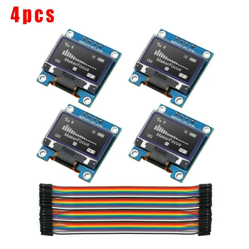 Legkelendőbb Nincs szín - 4db OLED LCD kijelző modul IIC I2C interfész Du-pont vezetékkel Arduino számára