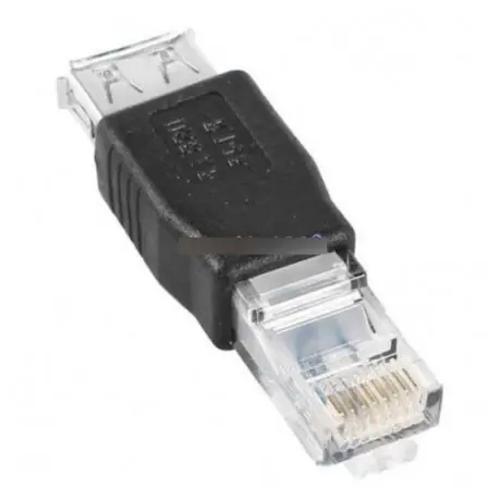 2db USB A aljzat 10/100Mbps Ethernet LAN RJ45 Male hálózati Adapter csatlakozó Exkluzív ajánlat