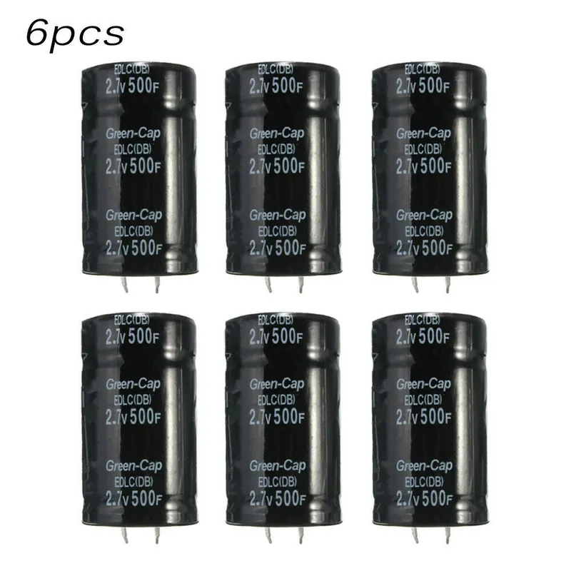 Legjobb ár 6db - Állítsa be a 2.7 V500F kondenzátor tartozékot 25 ° C 87600 óra Felszerelés Fekete Praktikus