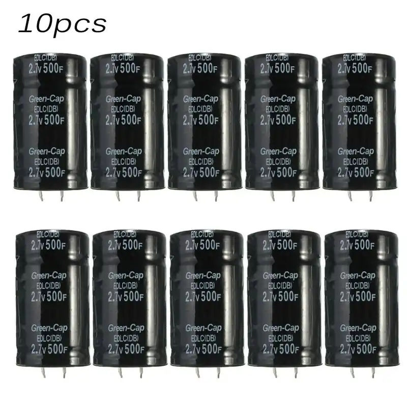 10 db - Fekete DC 2.7V Farad Super kondenzátorok 500F elektrolitikus kapacitás 35 * 60MM alkatrészek Expressz kézbesítés