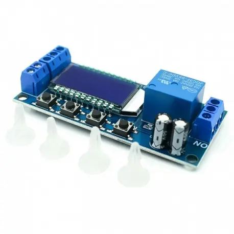 Korlátozott ajánlat 6-30V-os Micro USB digitális LCD kijelző késleltetési relé modul vezérlő időzítő kapcsoló kiváltó ciklus modul XY