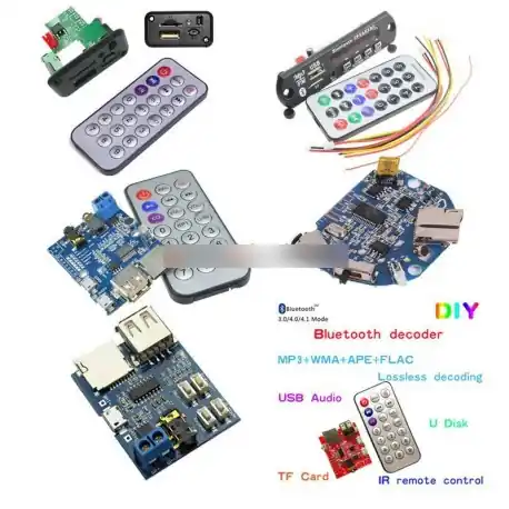 MP3 Dekóder USB/TF/olvasó IR távirányító Bluetooth/FM autórádió panel modul Biztonságos fizetés