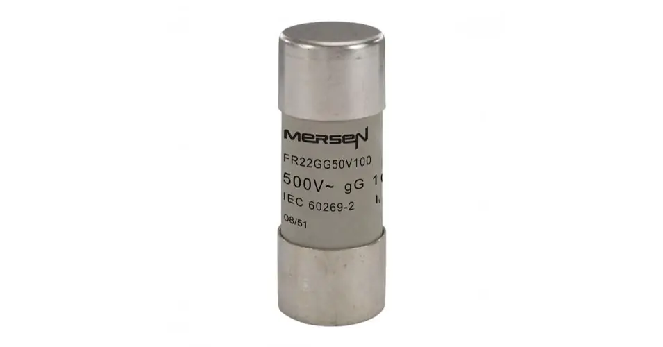 Szuper akció Hengeres biztosítóbetét gG 22x58mm 100A AC500/600V FR22GG50V100 MERSEN