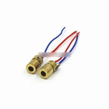 Vedd meg online 650nm 6 mm-es 3V 5 MW lézer pont dióda modul vörös réz fej Mini lézer pointer