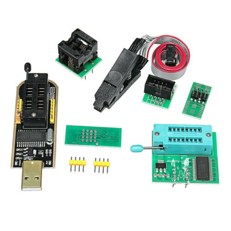 Nincs szín - 4db / készlet DI- FT- CH341A 24 25 EEPROM BIOS USB programozó égő chip klipek SOIC8 Biztonságos vásárlás