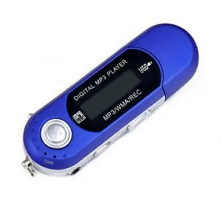 Olcsóbb Kék 1db USB digitális MP3 lejátszó LCD képernyő támogatás 32 GB-os TF kártya és FM rádió