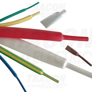 Zsugorcső kék 50.8mm/ 25.4mm-átmérő 1m 2:1-zsugor vékonyfalú melegzsugor TRACON Olcsóbb