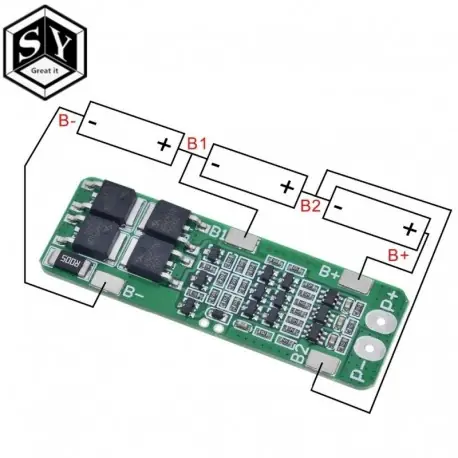 Outlet 1PCS 3S 20A Li-ion lítium akkumulátor 18650 töltő NYÁK 3S BMS védőtábla fúrómotorhoz 12,6 V-os Lipo cellamodul