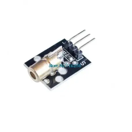 Olcsó 650 nm-es lézerérzékelő modul 6 mm-es 5 V-os 5 mW-os vörös lézeres diódás rézfej