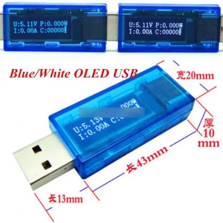 0-3A OLED USB töltő kapacitás aktuális feszültség detektor teszter wattmérő Biztonságos vásárlás