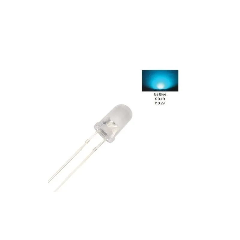 Nincs szín - LED pasztell 3 mm 30 fok Jégkék színű jelzőfény lámpa (3 db) Legnépszerűbb