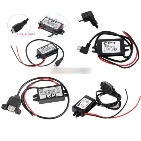 Vedd meg most DC-DC 12V-5V Micro/Mini/A típusú egy USB átalakító Step Down teljesítmény modul