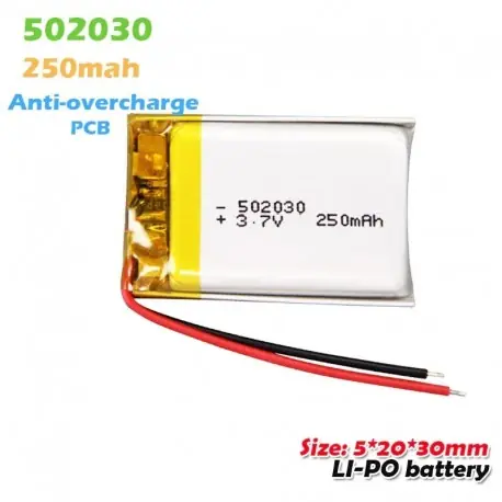1 DB - 502030 3,7 V 250 mAh Li-ion lítium polimer újratölthető akkumulátor MP3 MP4 bluetooth headset hangszóró kamerához Szuper ajánlat