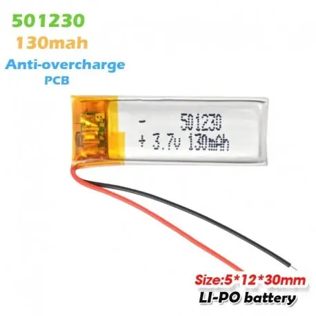 2db - 501230 051230 3,7 V 130 mAh lítium polimer újratölthető akkumulátor Mp3 Mp4 DVC DIY GPS bluetooth headset intelligens Prémium