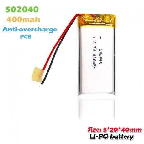 1 DB - 502040 3,7 V 400 mAh újratölthető Li-ion polimer akkumulátor MP3 MP4 játék GPS vezetési felvevő Bluetooth Kedvezményes ár
