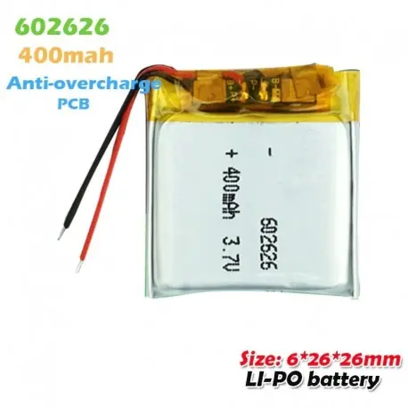 2db - 602626 602525 3,7V 600mAH lítium polimer újratölthető akkumulátor MP4 GPS játékokhoz intelligens óra Vezetési Bestseller