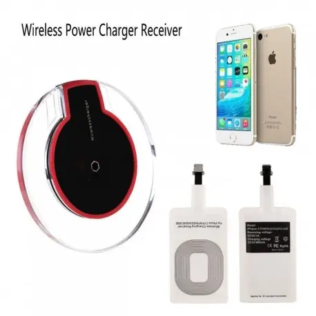 Alacsony ár Univerzális - Vezeték nélküli QI töltőhöz vevő készlet - IPhone 5 - 5s - 6 - 6s - 7 - 7P mobiltelefonokhoz