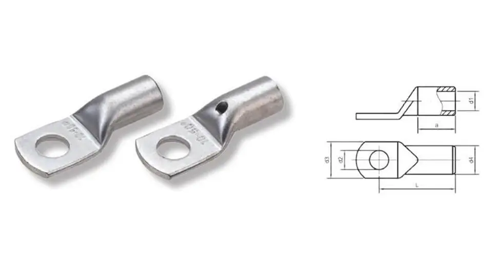Ingyenes szállítás Csupasz csősaru M16/185mm²