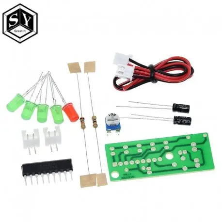 KA2284 barkácsolás - NAGY IT Elektronikus készlet alkatrészek 5 mm-es RED zöld LED szint jelző 3,5-12V KA2284 Korlátozott ajánlat