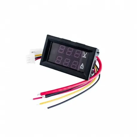 Árengedmény 10A VÖRÖS-KÉK - DC 100V 1A 10A 50A 100A Mini 0,28 hüvelykes LED DC digitális feszültségmérő ampermérő Volt