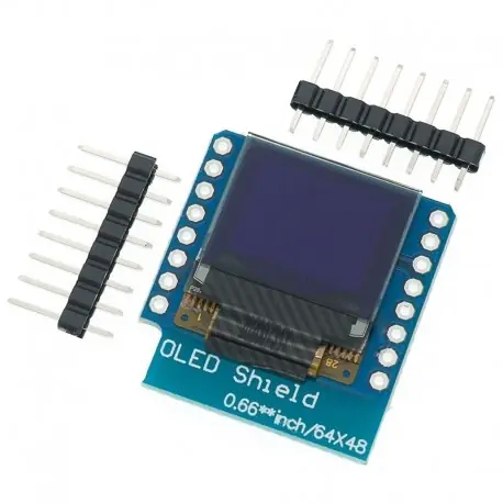 0,66 hüvelykes OLED LED LCD diszkont árnyék kompatibilis a WEMOS D1 MINI ESP32 64X48 készülékkel 0,66 hüvelykes kijelző Rendeld meg most