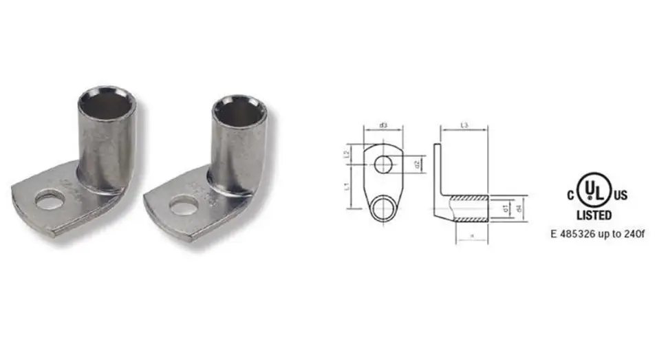 Csupasz csősaru M8/70f mm², 90 fokos, finomsodrat kábelhez - 50db/cs Akciós ár