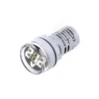 Panel voltmérő DC feszültséghez 5-100V, kerek 22mm - Fehér Exkluzív ajánlat