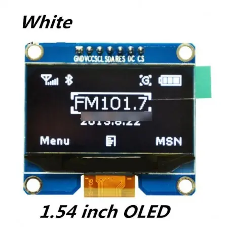 1.54" fehér SPI OLED LCD kijelző LED-es modul üti Arduino AVR STM32 8051 Legkelendőbb