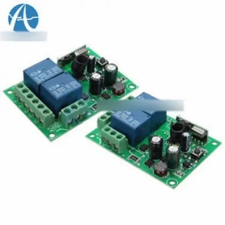 Prémium AC 220V 433MHz 2CH csatornás vezeték nélküli RF relé távirányító kapcsoló vevő 10A